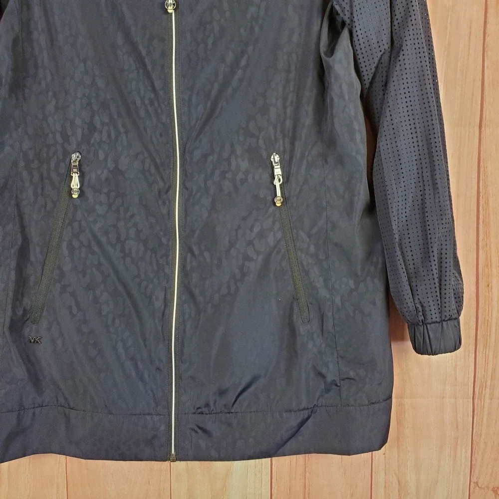 Michael Kors Womens Jacket Small Camo Polyester Long Sleeve Hoodie Full‎ Zip